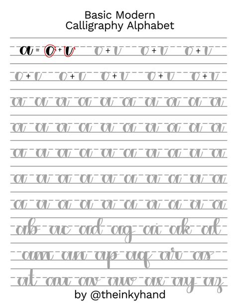 Free Printable Calligraphy Practice Sheets A Z