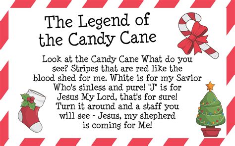 Free Printable Candy Cane Legend