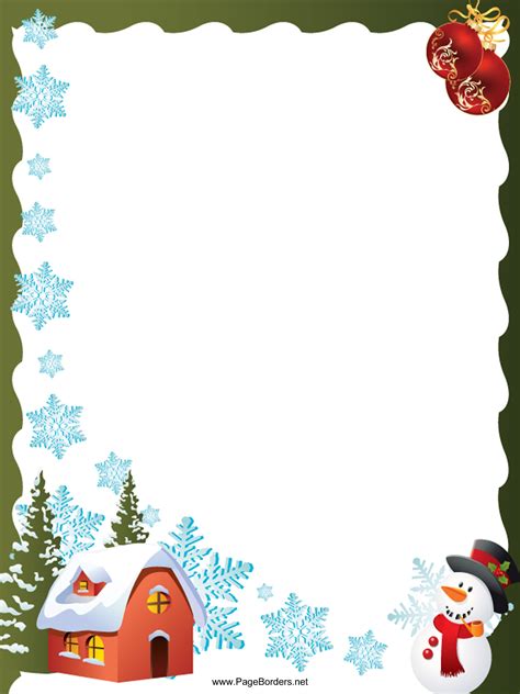 Free Printable Christmas Borders For Letters