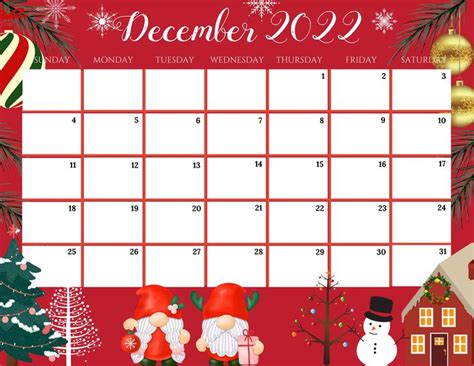 Free Printable Christmas Calendar 2022