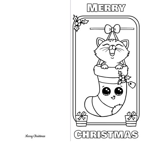 Free Printable Christmas Card Coloring Pages