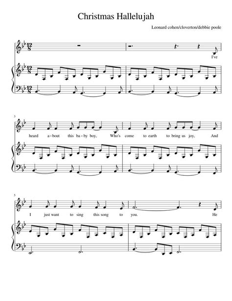 Free Printable Christmas Hallelujah Sheet Music