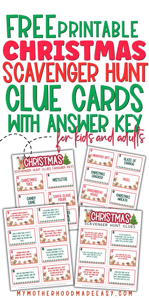 Free Printable Christmas Scavenger Hunt Riddles