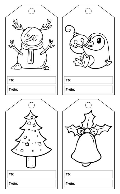 Free Printable Christmas Tags To Color