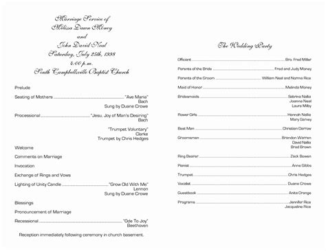 Free Printable Church Program Template