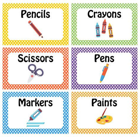 Free Printable Classroom Labels