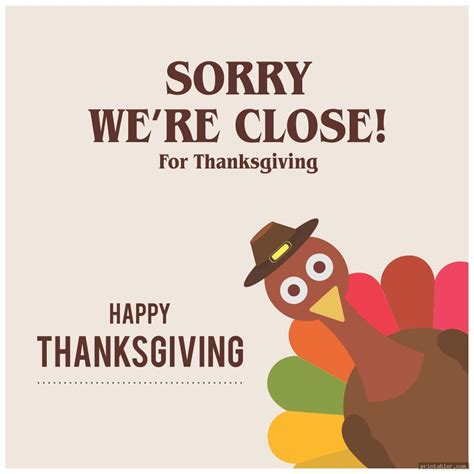 Free Printable Closed For Thanksgiving Sign