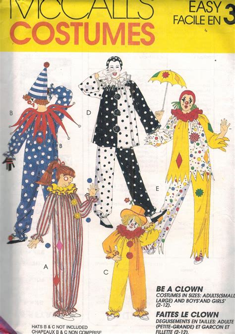 Free Printable Clown Costume Pattern