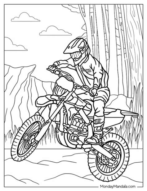 Free Printable Coloring Pages Dirt Bikes