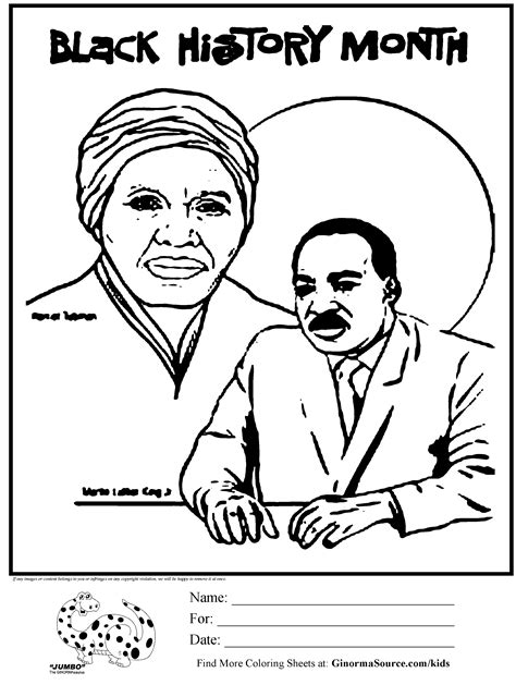 Free Printable Coloring Pages For Black History Month