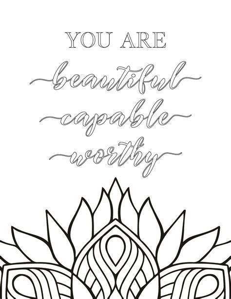 Free Printable Coloring Pages Inspirational Quotes