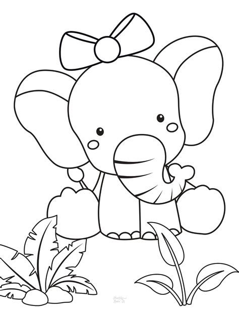Free Printable Coloring Pages Of Elephants