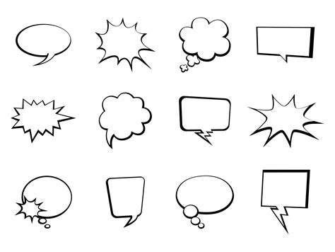 Free Printable Comic Book Template Speech Bubbles