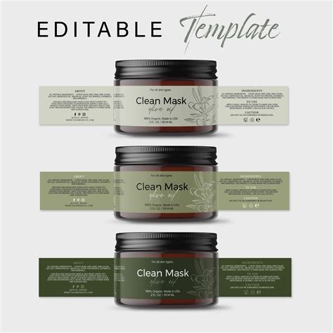 Free Printable Cosmetic Label Template