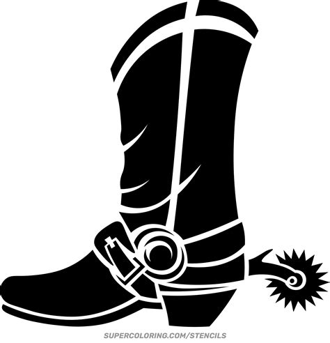 Free Printable Cowboy Boot Stencil
