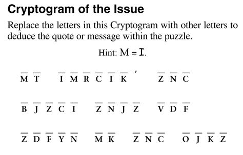 Free Printable Cryptograms Puzzles