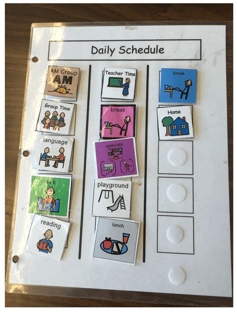 Free Printable Daily Schedule For Autistic Child