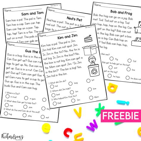 Free Printable Decodable Reading Passages