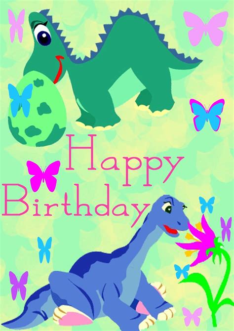 Free Printable Dinosaur Birthday Cards