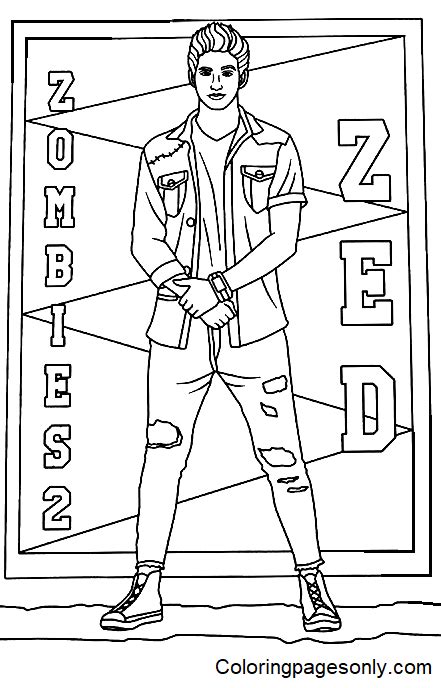 Free Printable Disney Zombies Coloring Pages