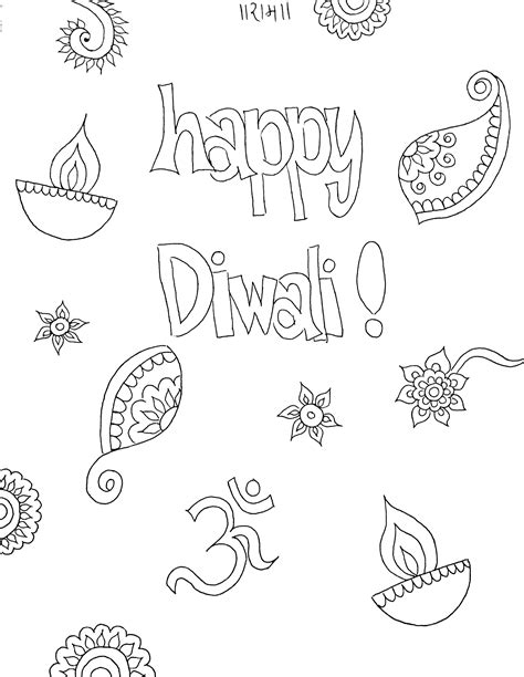 Free Printable Diwali Coloring Pages Printable