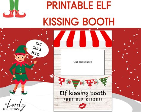 Free Printable Elf On The Shelf Kissing Booth
