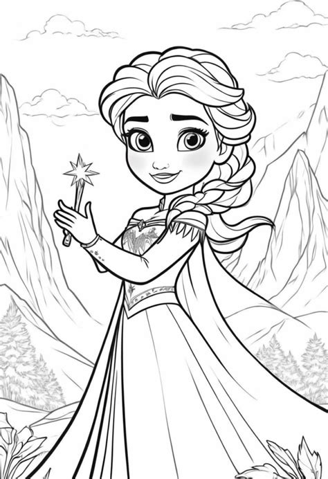 Free Printable Elsa Coloring Page