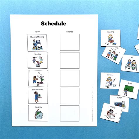 Free Printable Empty Visual Schedule For Home