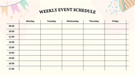 Free Printable Event Schedule