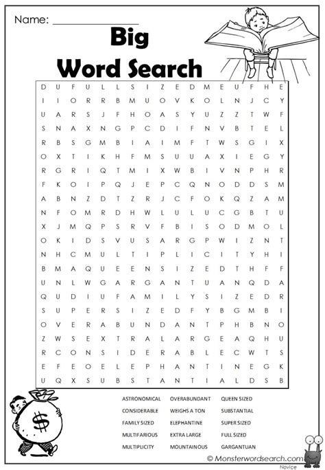 Free Printable Extra Large Print Word Search Pdf