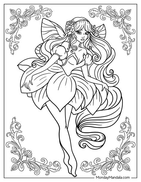 Free Printable Fairy Coloring Pages For Adults