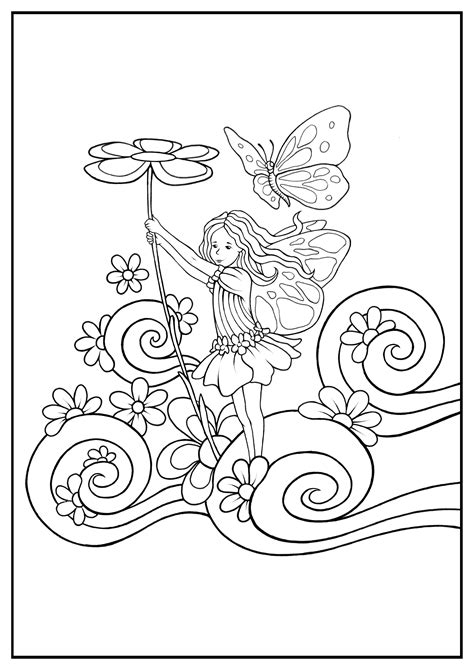 Free Printable Fairy Colouring Pages