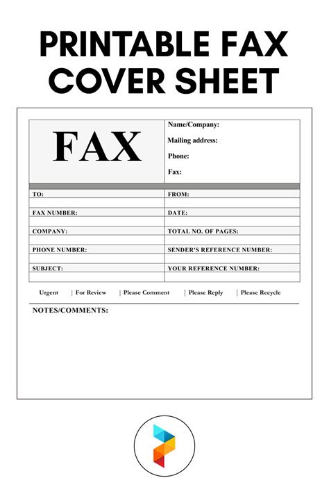 Free Printable Fax Cover Sheets Pdf