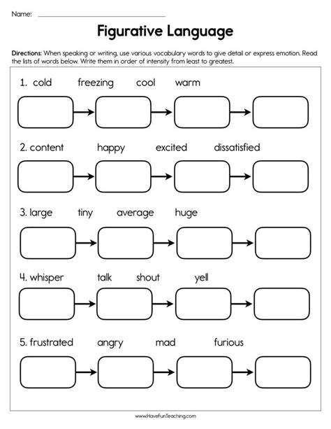 Free Printable Figurative Language Worksheets #5 | Figurative language