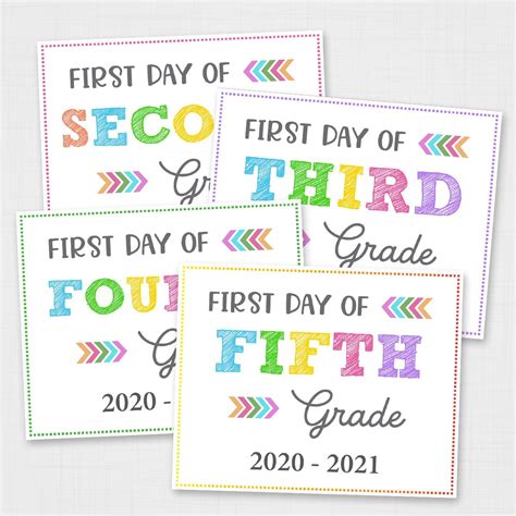 Free Printable First Day Of School Signs 2024
