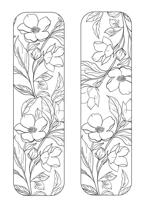 Download Free Printable Flower Bookmarks,Printable Flowers Images,BookmarksFlowers Commercial Use DXF Files