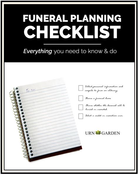 Free Printable Funeral Planning Checklist