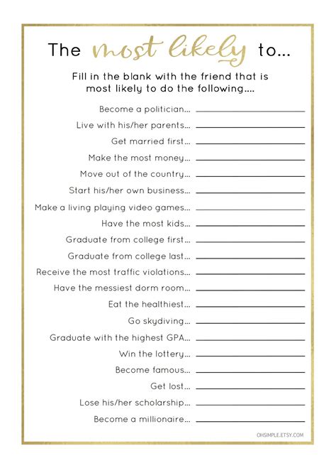 Free Printable Graduation Party Games