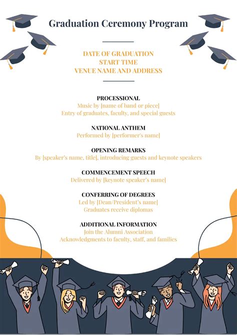Free Printable Graduation Program Template