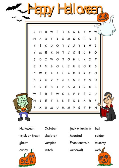 Free Printable Halloween Activity Sheets