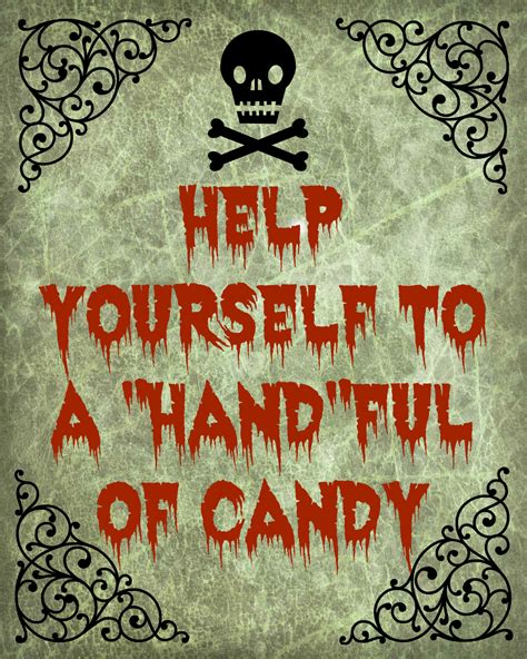 Free Printable Halloween Candy Sign