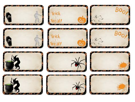 Free Printable Halloween Food Labels