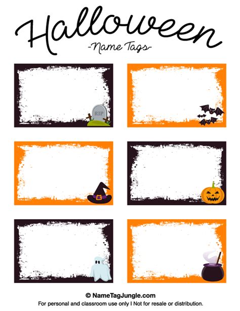 Free Printable Halloween Name Tags