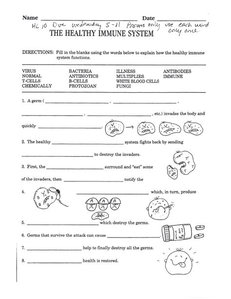 Free Printable Health Worksheets