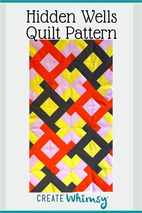 Free Printable Hidden Wells Quilt Pattern
