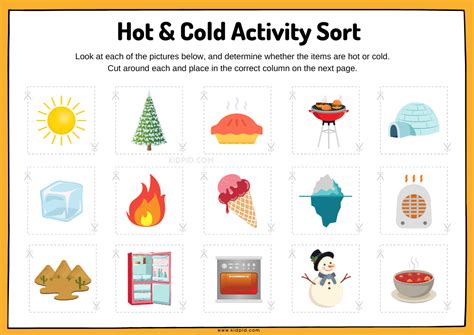 Free Printable Hot And Cold Worksheets