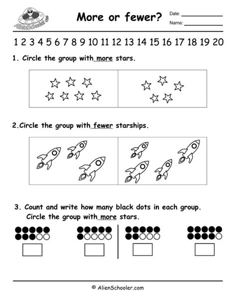 Free Printable How Many More How Many Fewer Worksheets