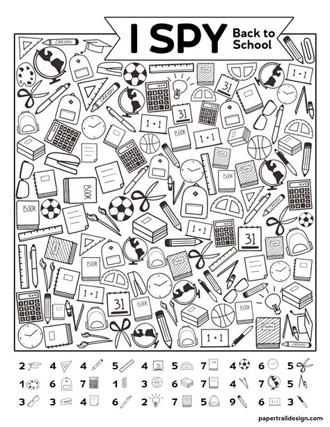 Free Printable I Spy Games