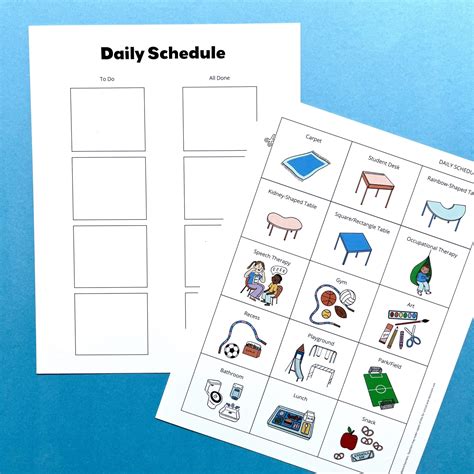 Free Printable Icon Visual Task Schedule