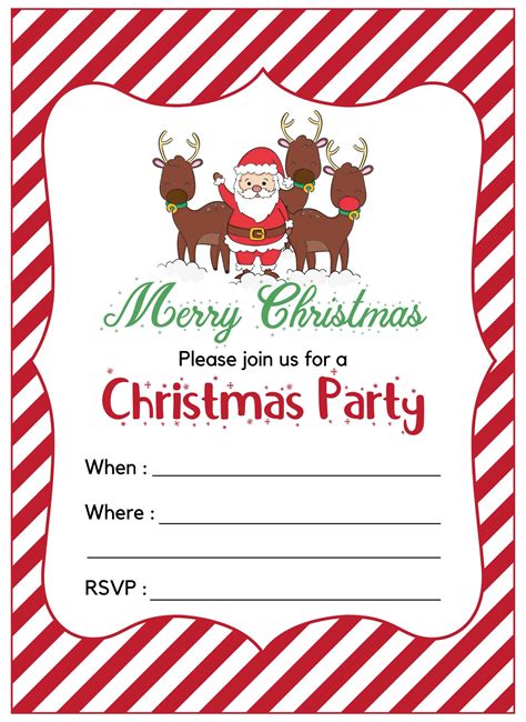 Free Printable Invitations Christmas